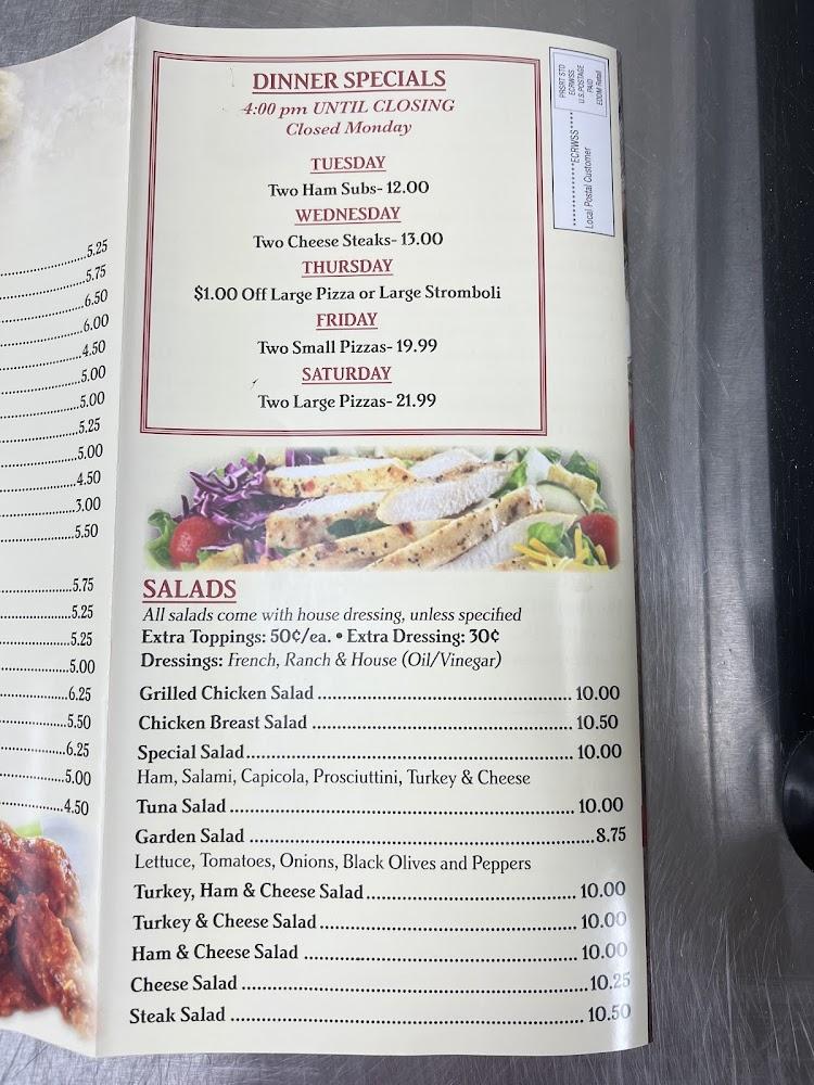 Dominick's Pizzeria Menu image 1