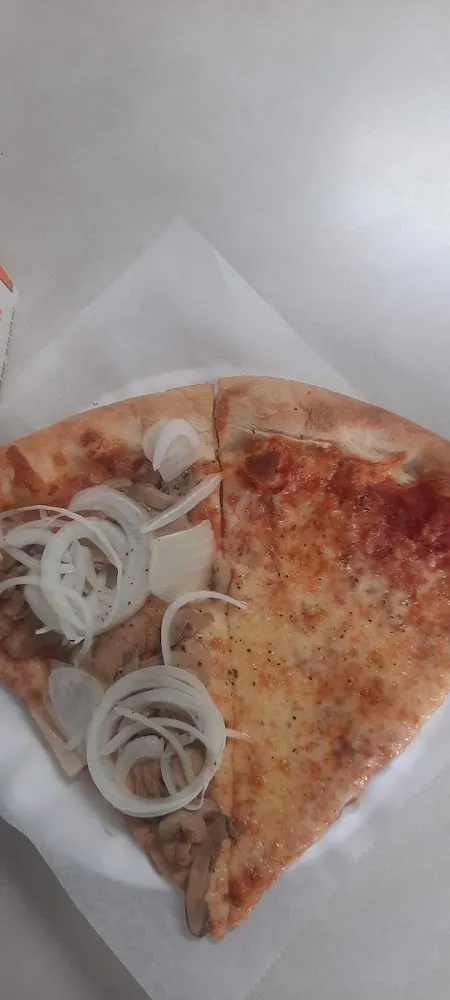 One Slice Plain One Slice Mushrooms and Onions