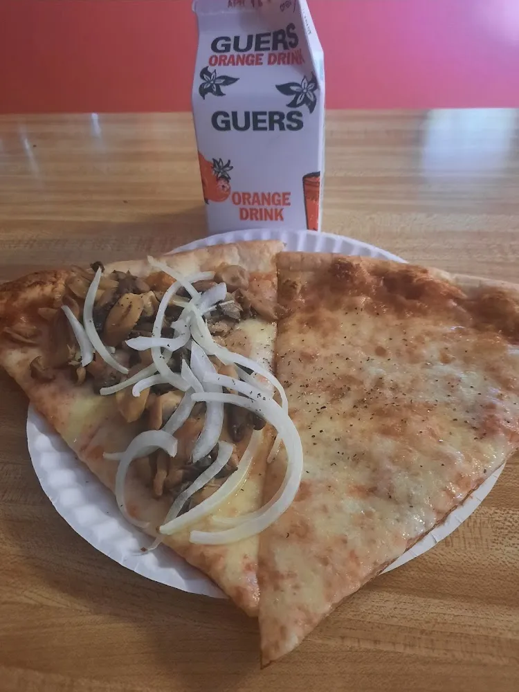 Pizza with Mushrooms and Onions